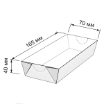 Лоток с ламинацией для хот-догов Green Ant Try-HD 165х70х40 мм 1/1000