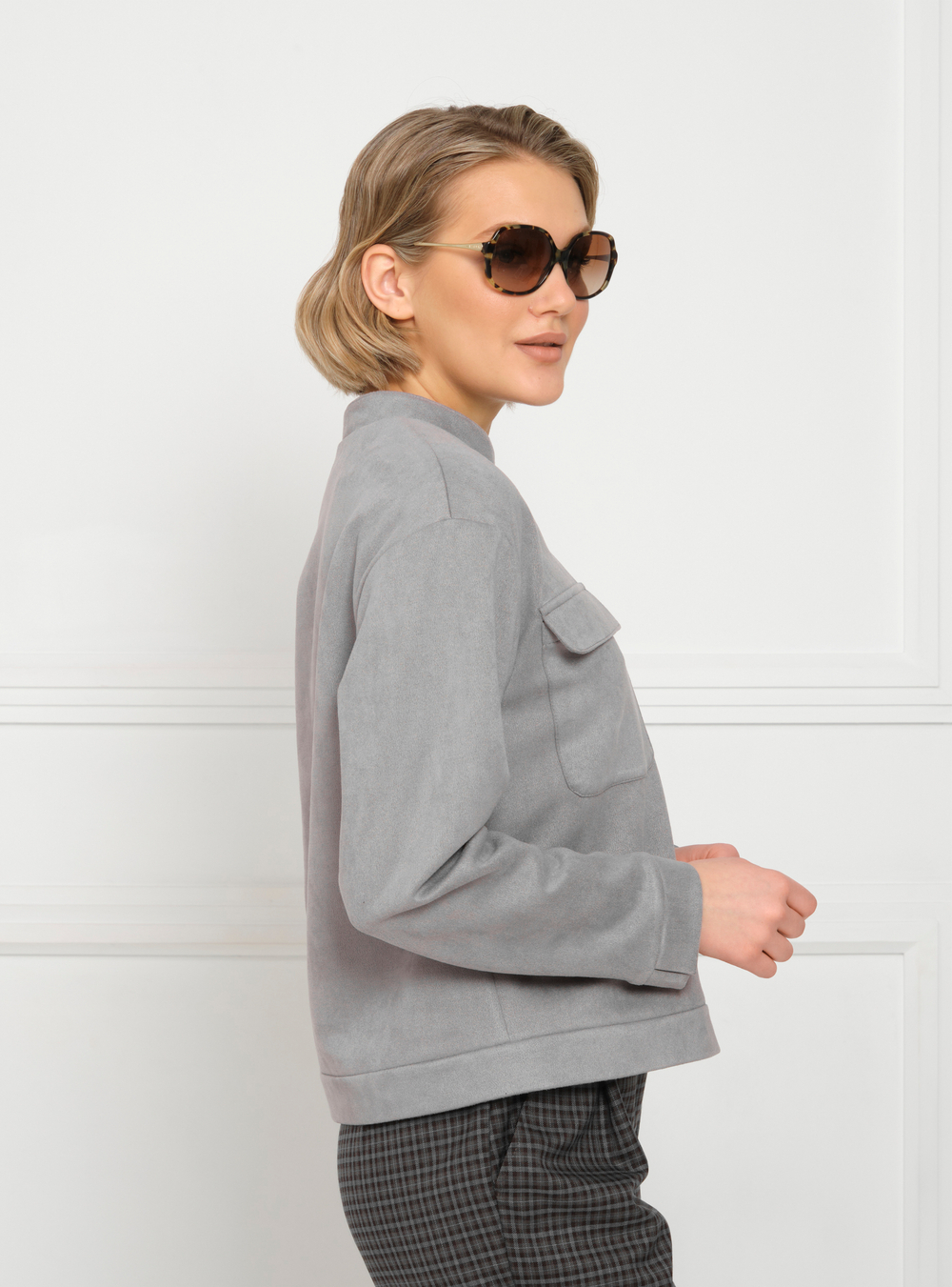 Бомбер женский АЛЕКСА (Светло серый)