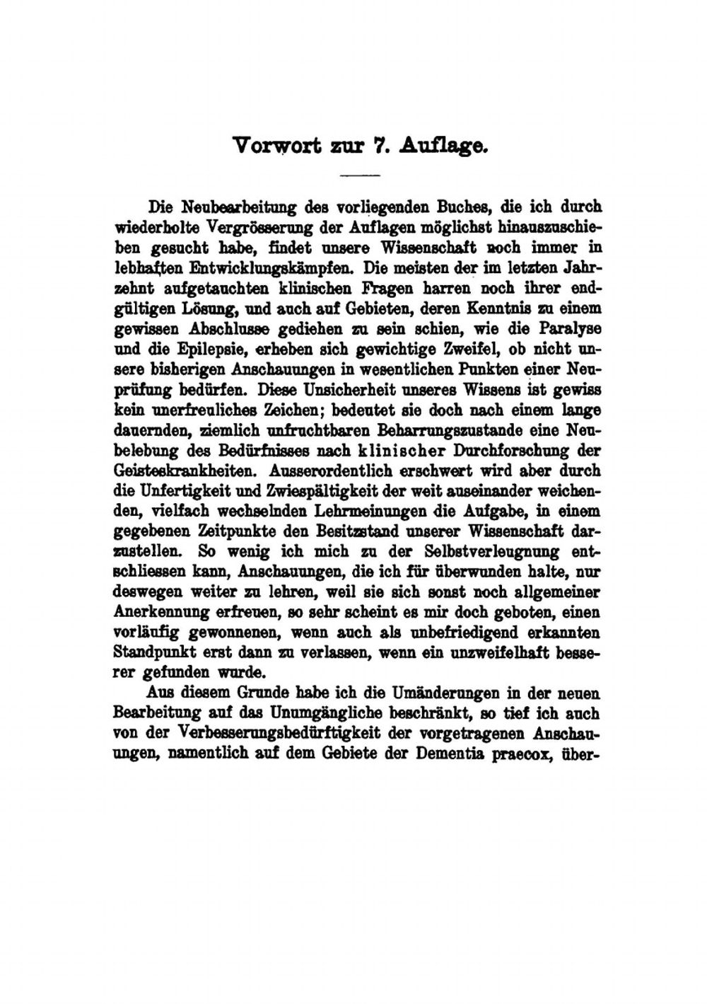Psychiatrie: Ein Lehrbuch Für Studierende Und Ärzte | Kraepelin Emil