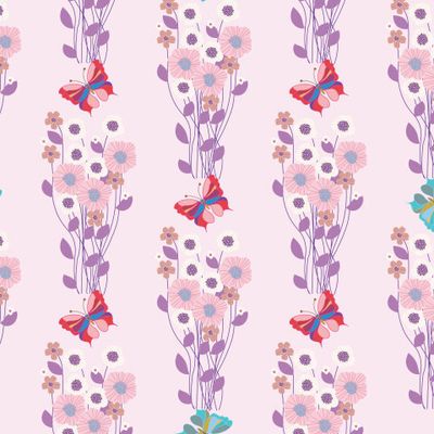 Летний букет и милые бабочки