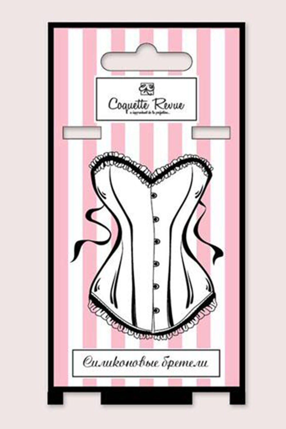 Бретели силиконовые (с металлическим крючком) 15 мм 38026 Coquette Revue