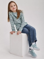 Лонгслив базовый для девочки с принтом