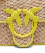 Сумка-мессенджер love one mini light cl rafia Pinko - желтый(103335 A1RQ)