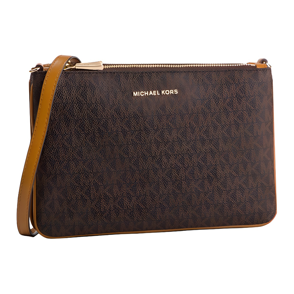 MICHAEL KORS MICHAEL KORS Luggage Collection PVC Leather Shoulder Bag, Crossbody Bag, Clutch Women"s Brown