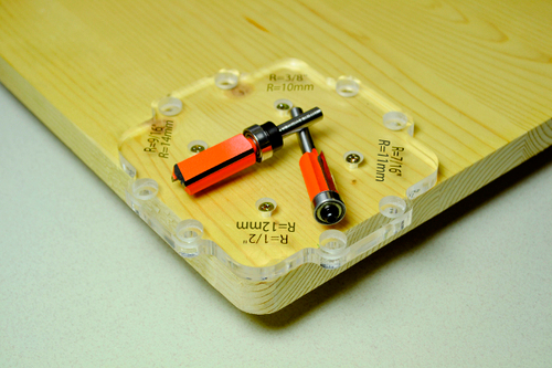 Набор угловых шаблонов для фрезерования с радиусом от 3 до 25 мм TMP-R12