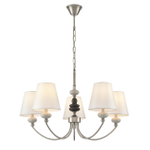 8283/5 CLASSI LN26 051 никель/белый, металл/керамика/текстиль Люстра Е14 5*40W 220V KENTUKI