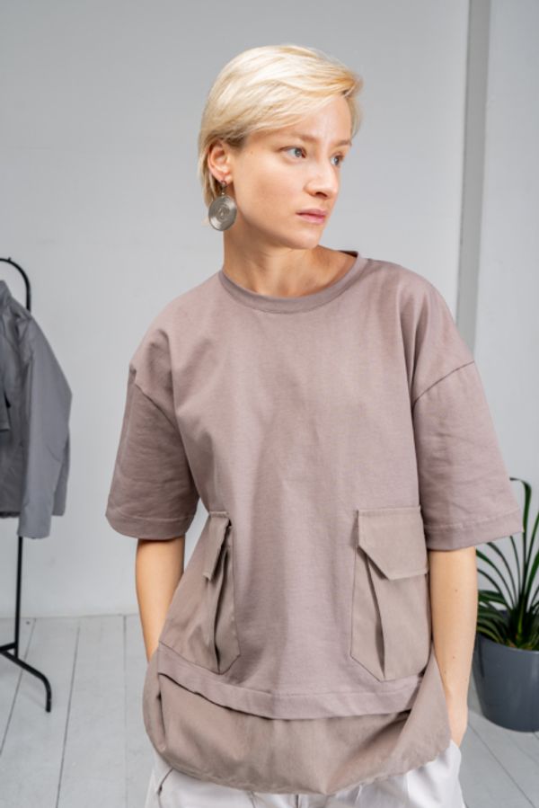 Футболка Tīshatsu Nairon бежевая - фото 1