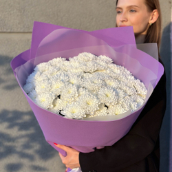 Букет гигант в фиолетовом фоамиране