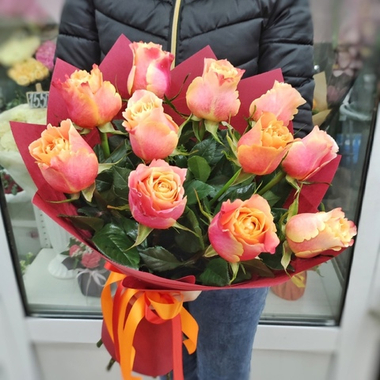 Букет из 11 оранжевых роз (Эквадор 60 см)