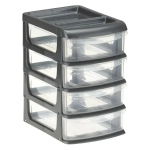 Бокс универсальный мини (4 секции) Графитовый