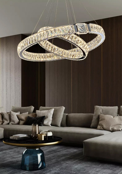 Люстра D8010P/2R/D800+600 silver