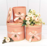 Коробка 18х17 см Набор 3 шт "Flowers For You" (Персиковый)