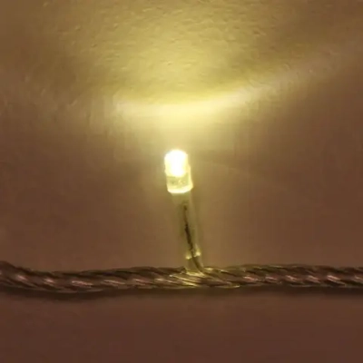 Гирлянда для дома «Водопад» нить 9,5м 100 ламп LED прозрач.пров, 8 реж,IP-20, Теплый белый (возможность соединения)