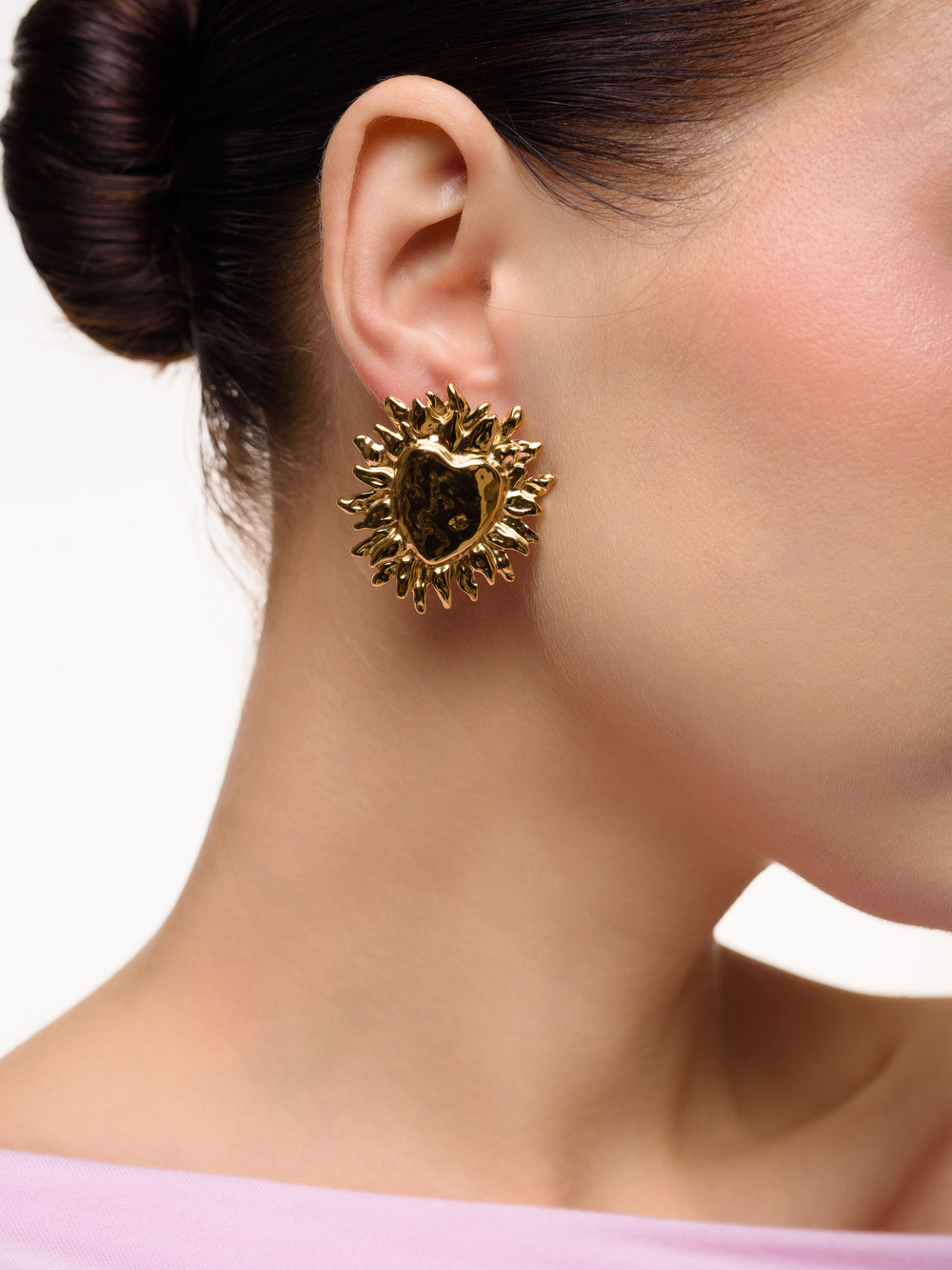 Серьги "Fiery heart" Gold