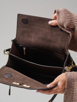 Замшевая сумка Rachel DBR 31361 черный каштан