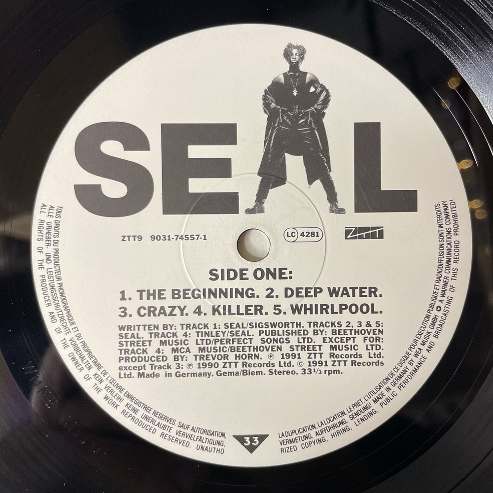 Винтажная виниловая пластинка LP Seal Первый Альбом (Germany 1991)