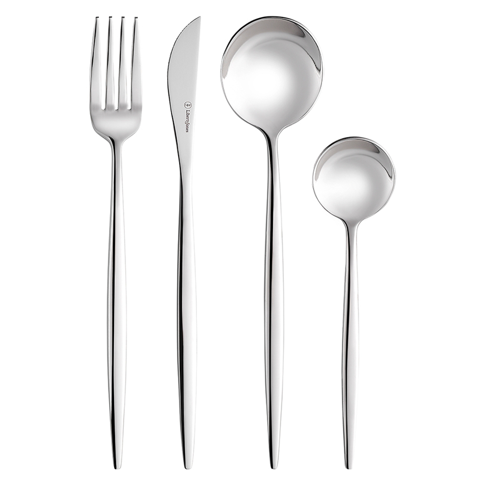 Набор столовых приборов globe, серебристые, 16 пред.