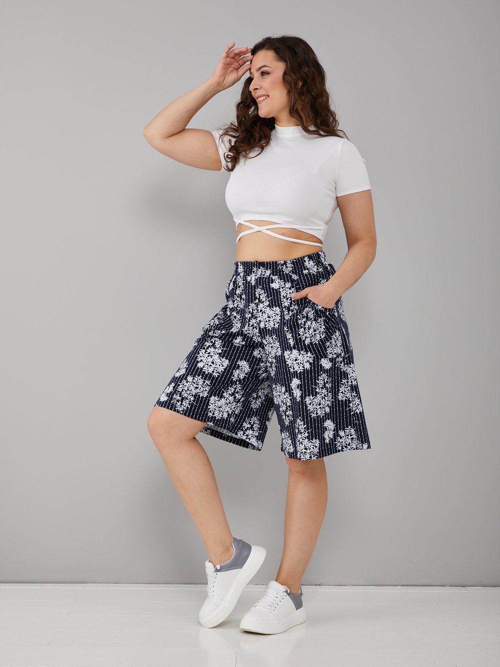 Юбка-шорты Ю-004/тсиний-ветки