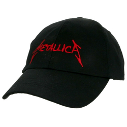 Бейсболка Metallica надпись красная