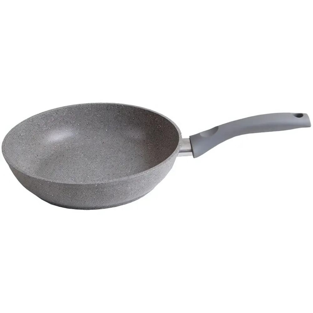 Сковорода 24*6см «Мраморная» (светлый мрамор) с ручкой смс241а