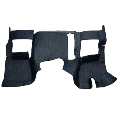 Ковры 3D SHACMAN X3000 рестайлинг (экокожа, черный, синяя строчка)