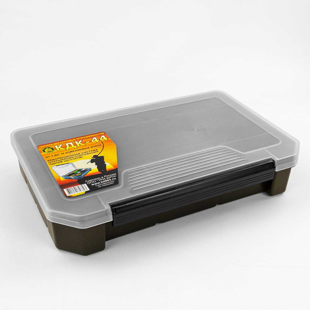 Коробка для приманок Три Кита КДК-44 (340*230*65мм), Хаки