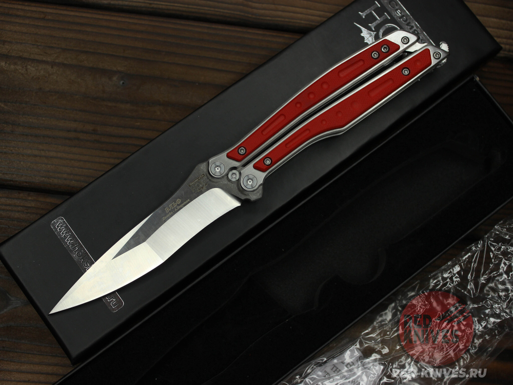 Нож-бабочка НОКС "Эльф" (красный) 204-100401