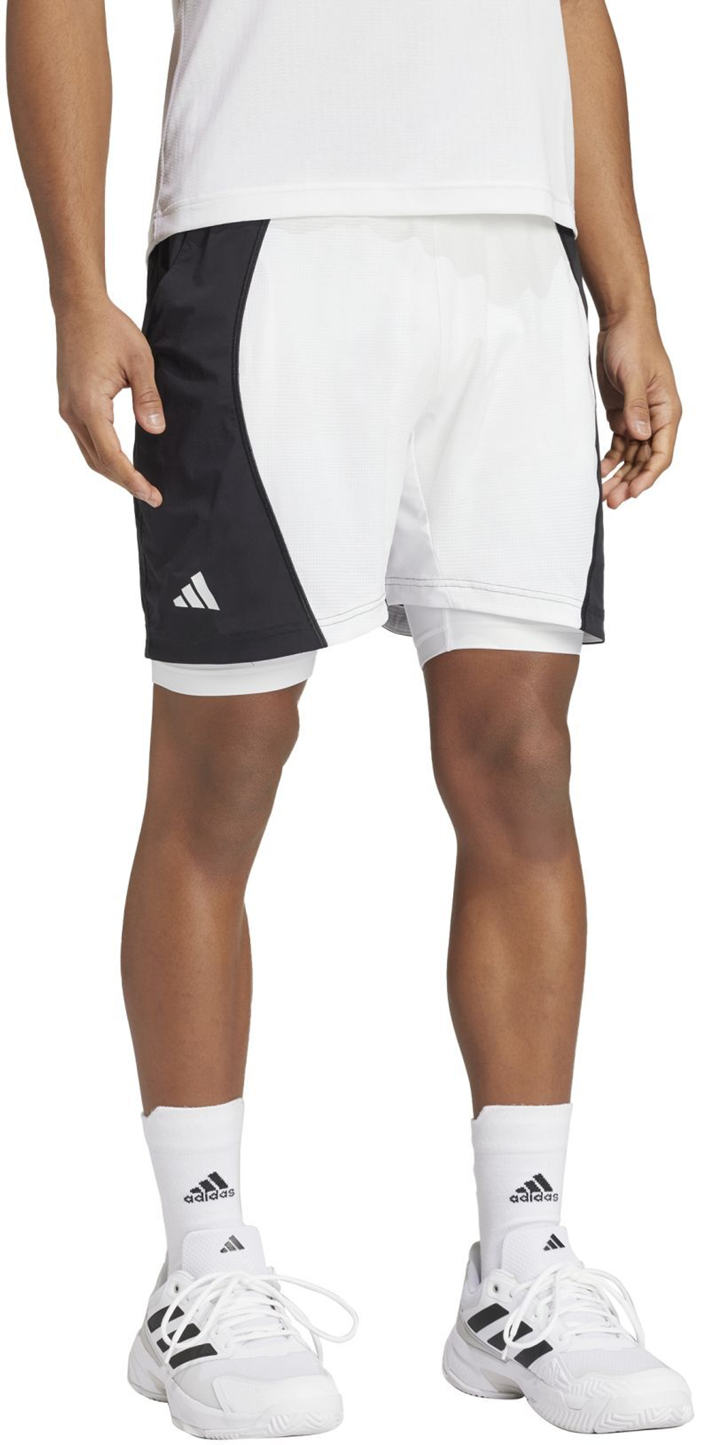 Мужские теннисные шорты Adidas Shorts and Inner Tights Set - разноцветный
