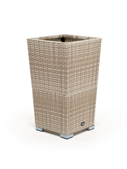 "Капучино" кашпо для цветов плетеное из искусственного ротанга, цвет бежевый