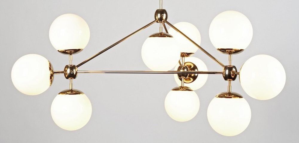 Люстра На Штанге Modo Chandelier White Glass L10 By Imperiumloft
