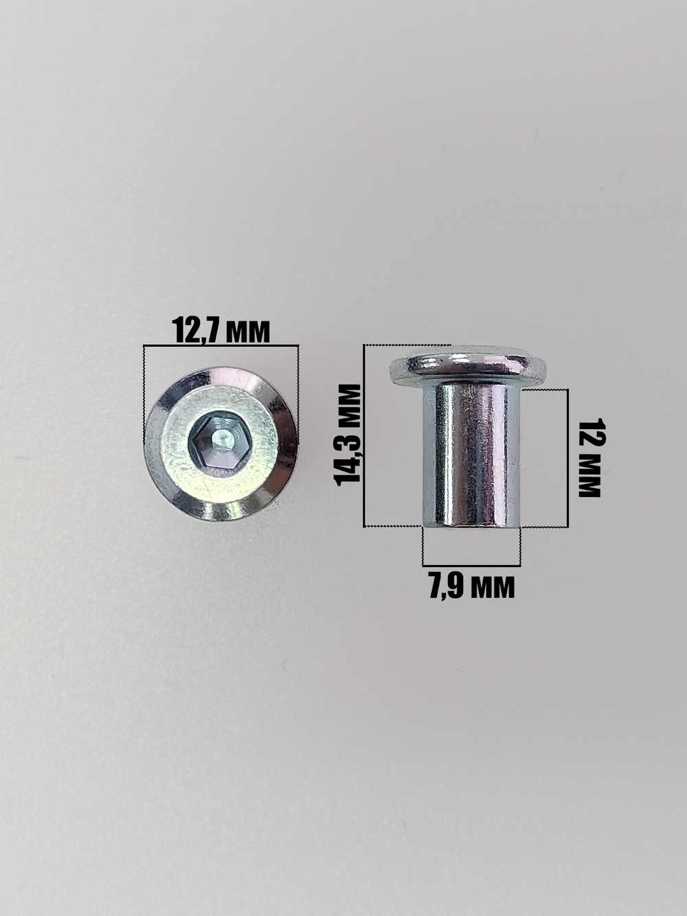 М6 ОЦ.Гайка Эриксона плоская (SW4, L=12мм) (50 шт.)