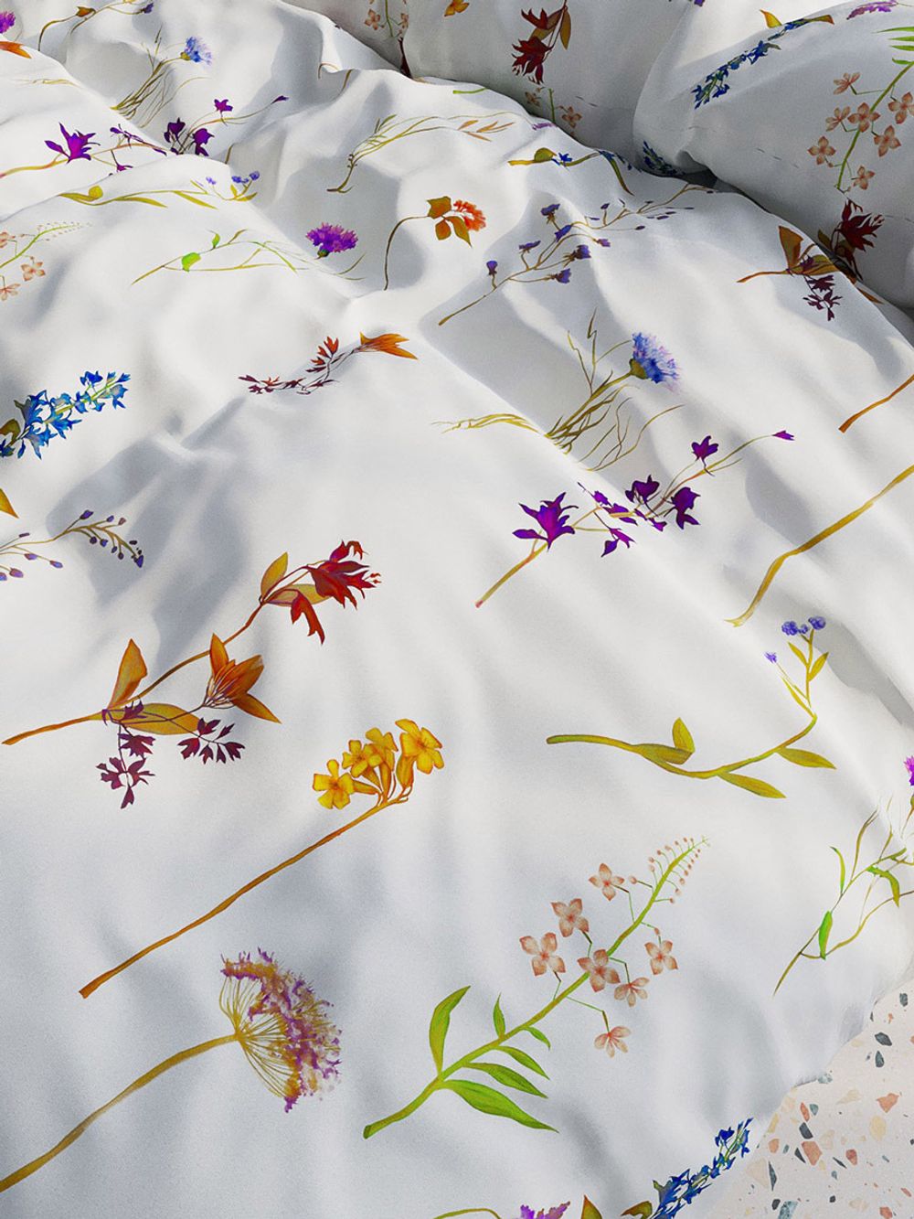 Постельное белье Сказка "Маргарита" 1,5-сп Наволочка 50х70 см 1 шт Простынь на резинке 90х200 см Пододеяльник 145х215 см , перкаль