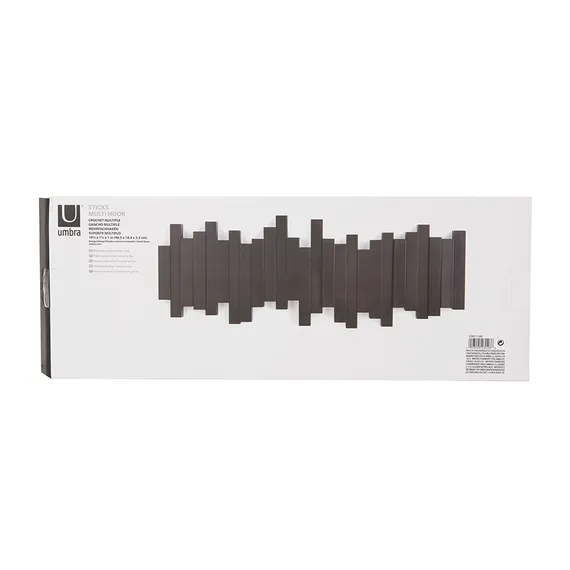 Настенная вешалка Sticks черная