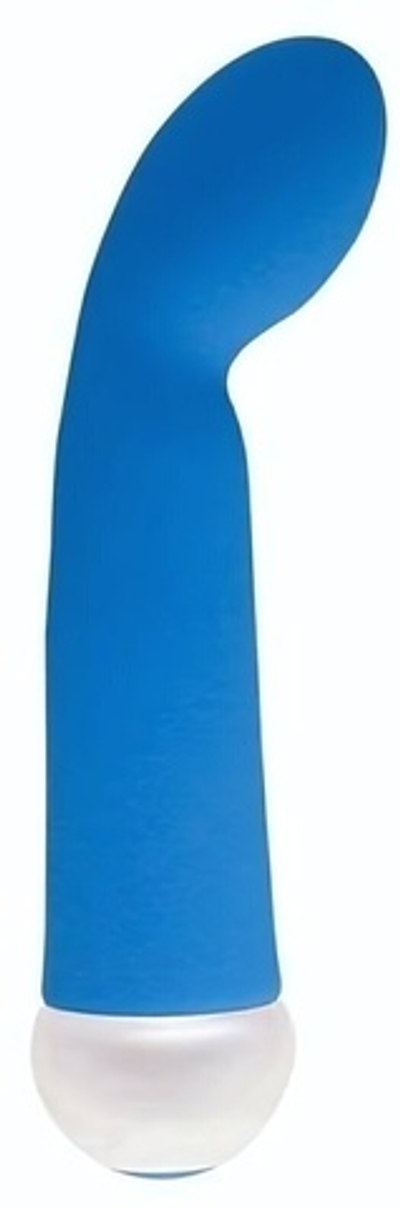 Синий вибратор Fashion Succubi Bliss G Vibe - 14,5 см. (Цвет: синий)