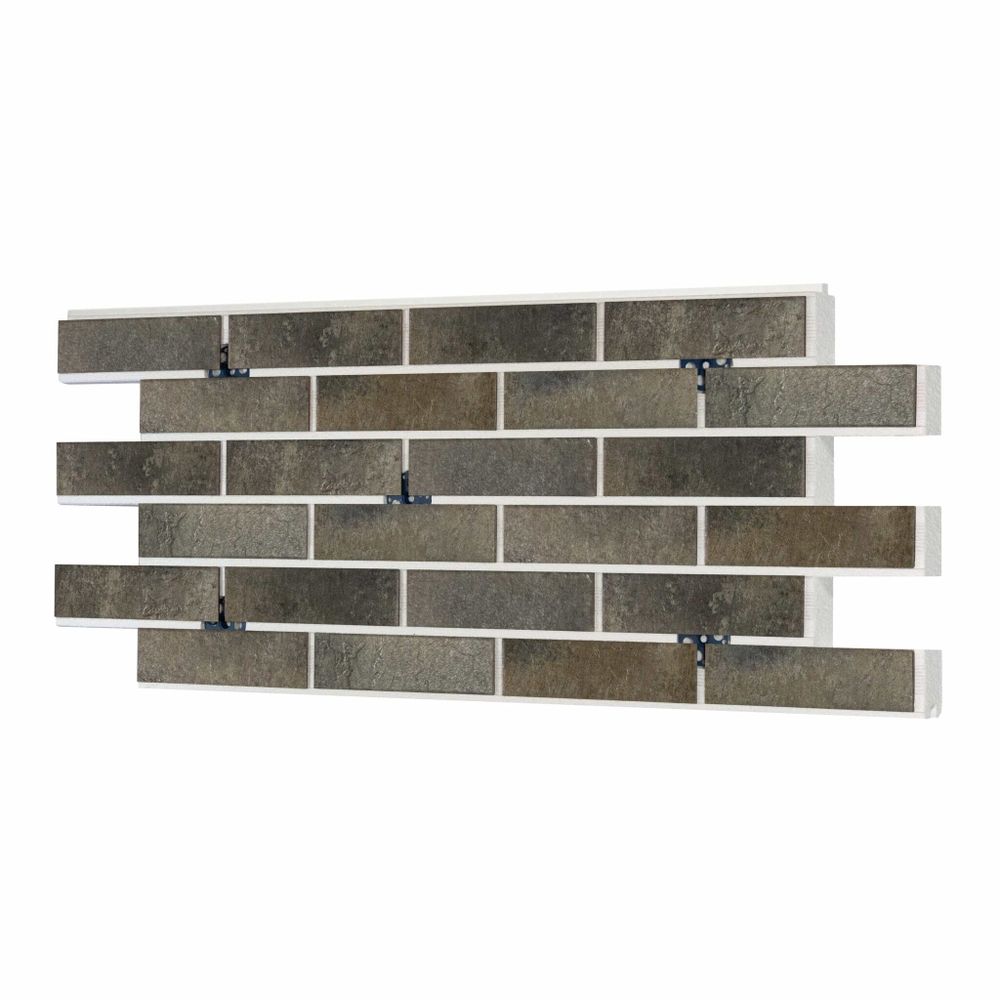 Клинкерная термопанель ППС Керамин Орегон 1 Серый 1020х455 мм