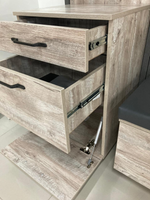 Тумба с зеркалом Клео Дуб Юкон/Ателье темное