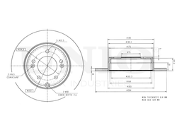 Диск тормозной задний UNIO BRD-20272