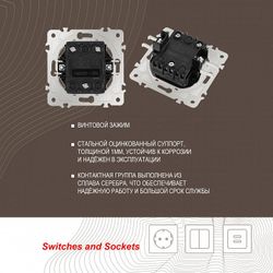 Выключатель для жалюзи без рамки Arte Milano 202 202.38-2.white