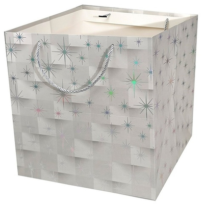 Пакет бум Искры серебрян 30х30х30см