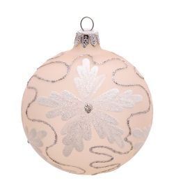 Элита НФШ-1516/1 Ел. украшение Шар «Снежные цветы» 85 мм