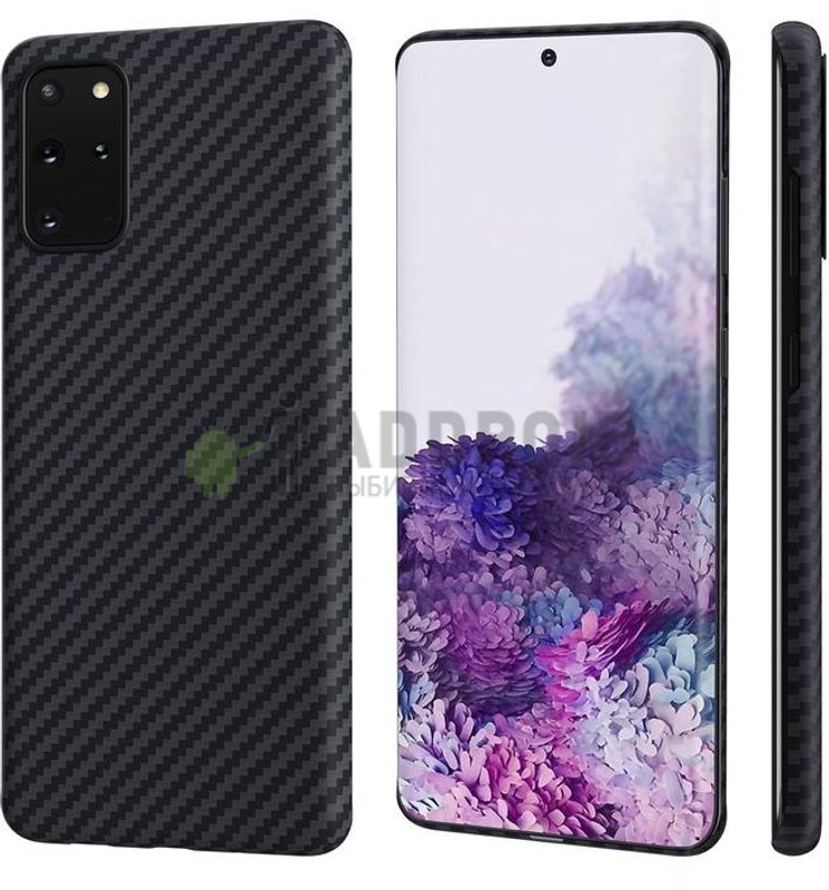 Чехол Pitaka MagEZ Case для Samsung Galaxy S20 Plus черно-серый, полоска , кевлар