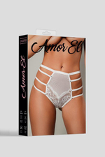 Сексуальные высокие трусики с атласным бантом сзади (Размер: M) (Цвет: черный)