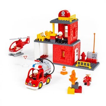 Конструктор "Макси" - "Пожарная станция" (64 элемента) (в коробке), Артикул:77516