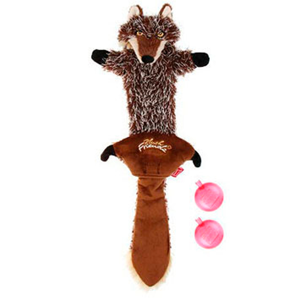 75325 Игрушка для собак Шкурка волка со сменными пищалками 37см, серия PLUSH FRIENDZ