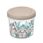 Банка с завинчивающейся крышкой 0,7л с декором (бежевый)