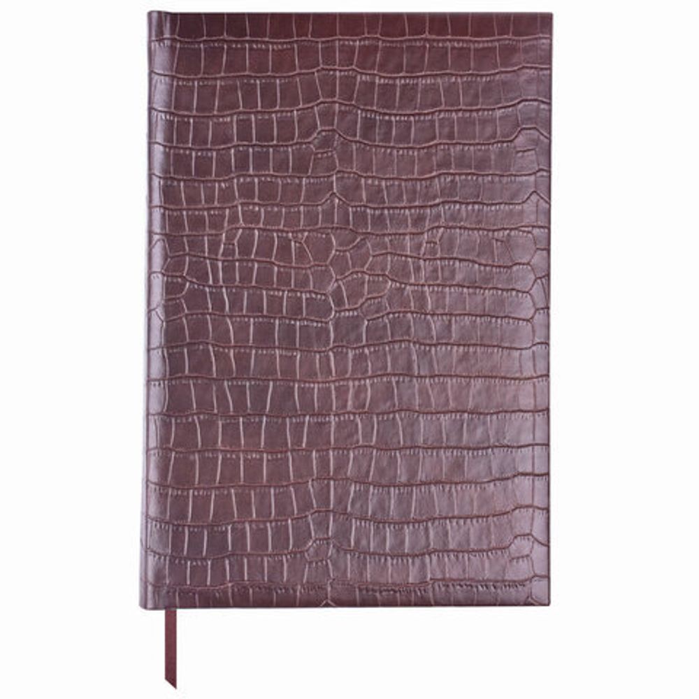 Ежедневник недатированный А5 138х213 мм BRAUBERG "Comodo" под кожу, 160 л., темно-коричневый, 123838