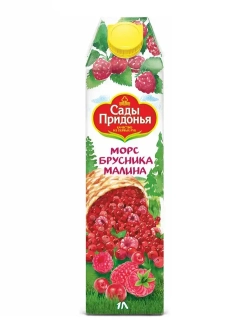 Морс Сады Придонья Брусника-Малина, 1 л