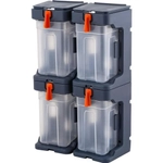 Набор лотков для метизов Blocker Expert подвесных с крепежом малых 4 шт. серо-свинцовый/ор