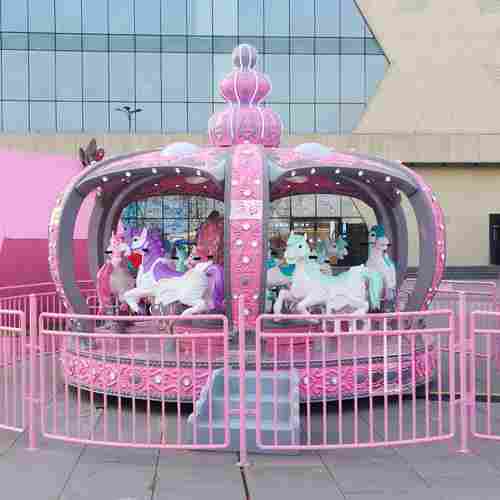 Электрическая карусель «Корона Принцессы» розовая, 12 мест