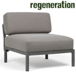 Модуль центральный пластиковый с подушками Nardi Maximo Elemento Centrale, базальт, лава